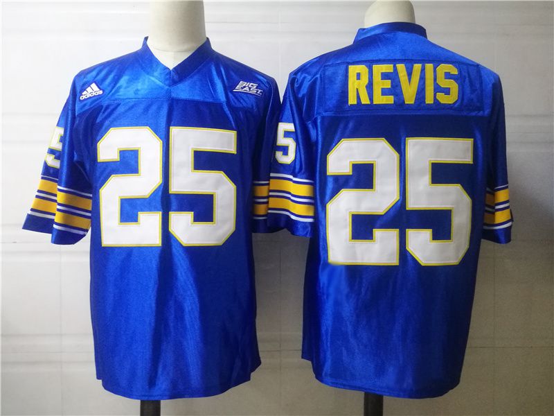 Men Pittsburgh Panthers #25 Revis Blue 2025 NCAA Jersey->more ncaa teams->NCAA Jersey